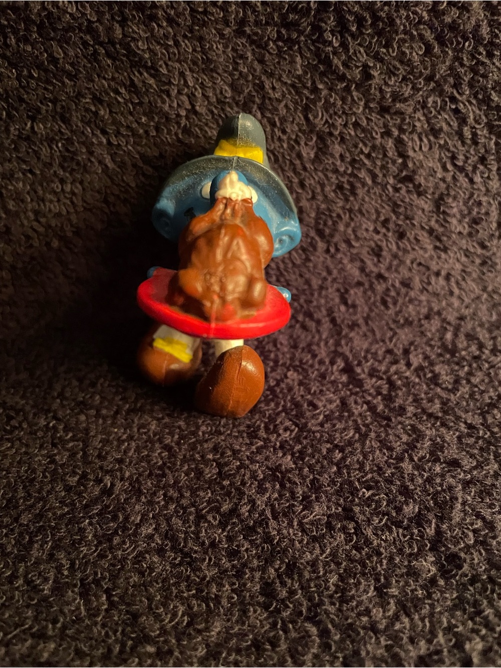 Vintage Smurfette & Smurf Figure Toy Set - Blue Characters Thanksgiving Theme - Picture 4 of 8